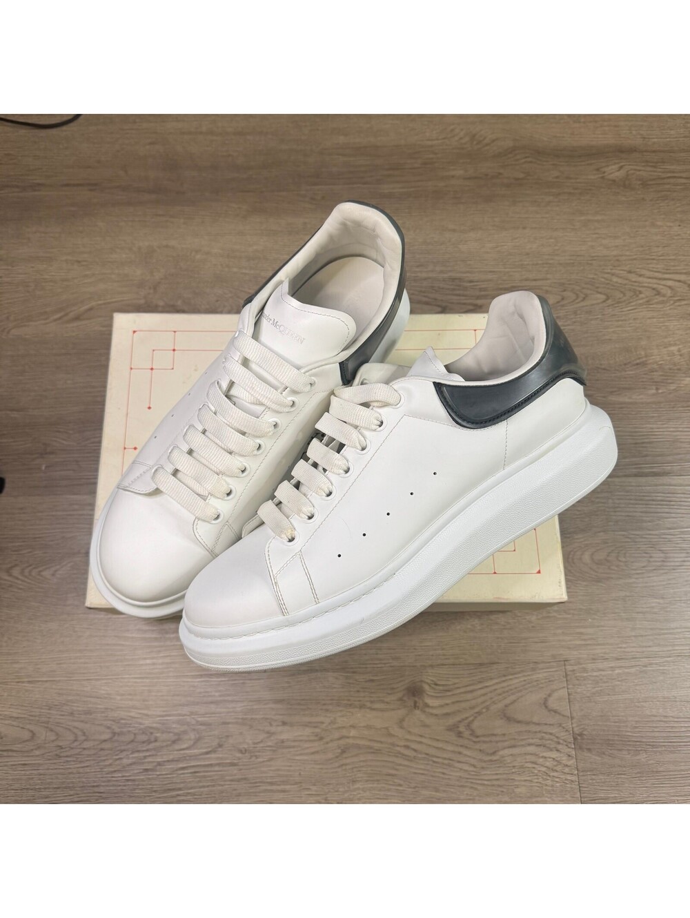 Size 14M US (47) Alexander McQueen Oversized Sneaker Translucent Heal Tab White